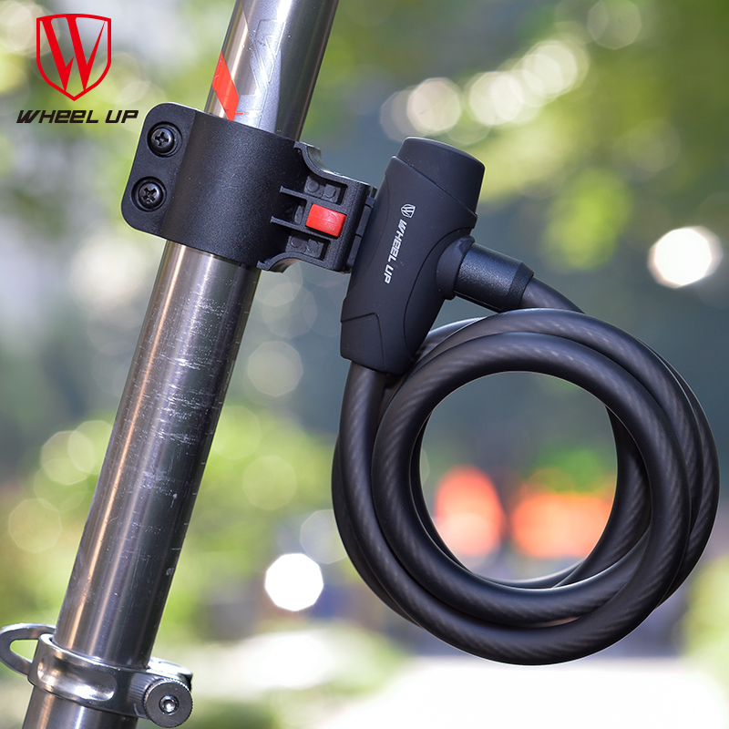 Wheel Up Gembok Sepeda  Kabel 1 2m QB1001 2006 Black 